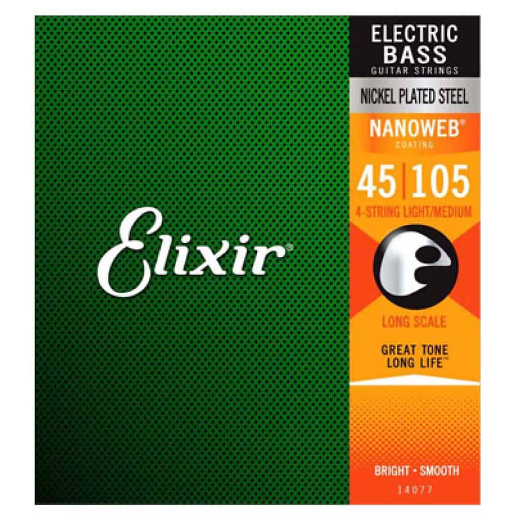 Cuerdas Elixir NANOWEB Bajo Eléctrico 4 Cuerdas 45-105